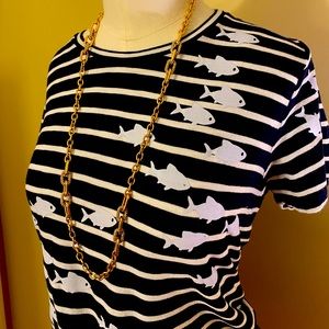 J.Crew Factory Striped School of Fish Tee